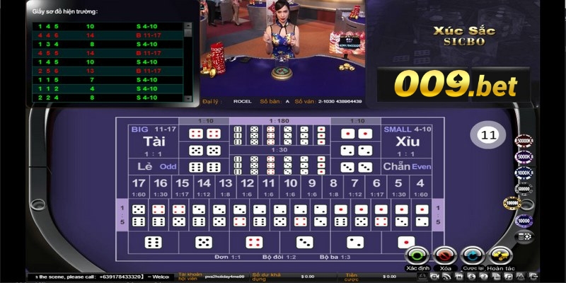 Tài xỉu có luật chơi đơn giản nên được nhiều game thủ yêu thích tại sảnh online 009