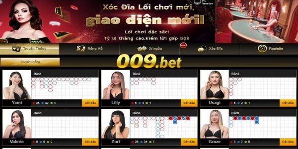 Sòng bài online 009 mang đến trải nghiệm chân thực, hấp dẫn